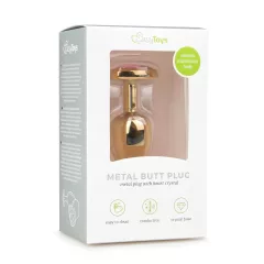 Easytoys - análny kolík - kovový, ružovo-zlatý, 2,5 cm