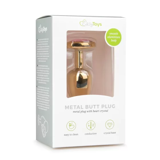 Easytoys - análny kolík - kovový, ružovo-zlatý, 2,5 cm