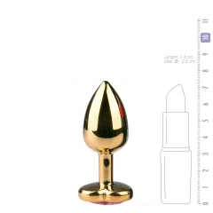 Easytoys - análny kolík - kovový, ružovo-zlatý, 2,5 cm