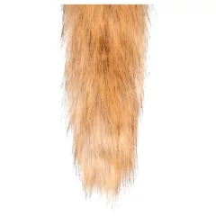   Easytoys Fox NO1 - análna kovová zátka s líščím chvostom - strieborná/červená