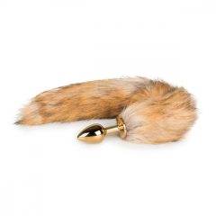   Easytoys Fox NO1 - kovové análne dildo s líščím chvostom (zlatý-ryšavý)