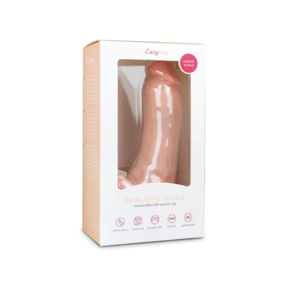 Easytoys - dildo s prísavkou a semenníkmi - realistický 20 cm - telová farba