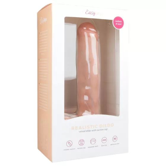 Easytoys - dildó s prísavkou a semenníkmi - veľký - 29,5 cm - telová farba