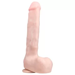   Easytoys - dildó s prísavkou a semenníkmi - veľký - 29,5 cm - telová farba
