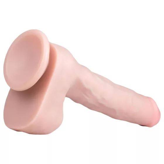 Easytoys - dildó s prísavkou a semenníkmi - veľký - 29,5 cm - telová farba