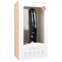   Easytoys - dildó s prísavkou a semenníkmi - veľký 29,5 cm - čierny