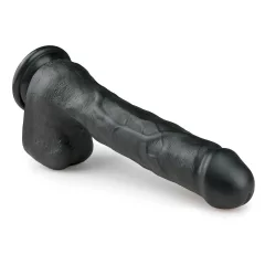   Easytoys - dildó s prísavkou a semenníkmi - veľký 29,5 cm - čierny