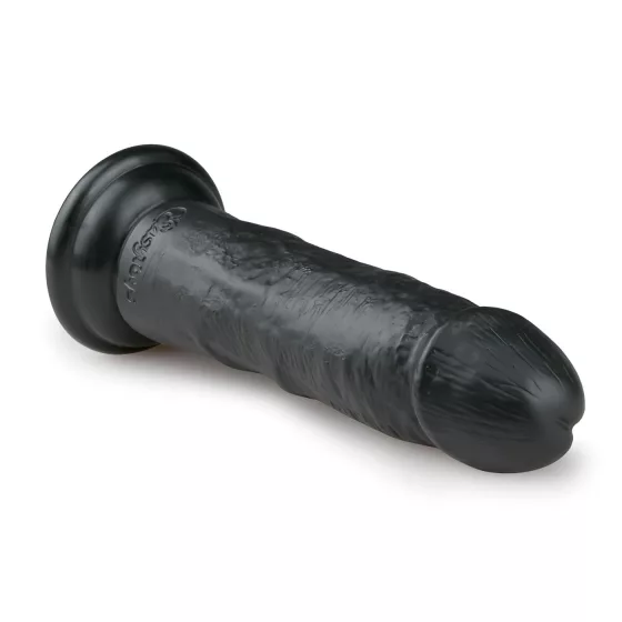 Easytoys - realistický dildo s prísavkou - čierny - 15,5 cm
