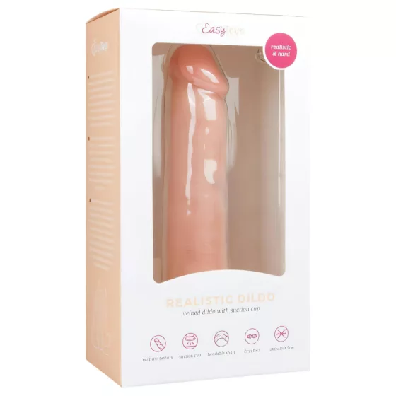 Easytoys - realistický dildo s prísavkou - 20,5 cm - naturálna farba