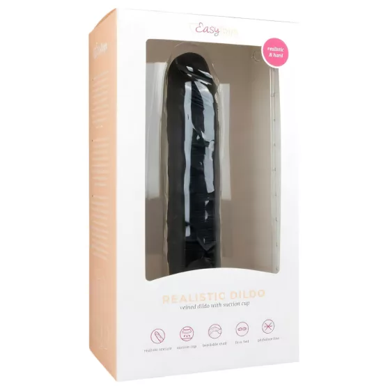 Easytoys - dildo s prísavkou - extra veľký - čierny 28,5 cm