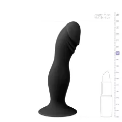 Easytoys - realistické dildo s prísavkou - čierne