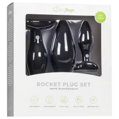 Easytoys Rocket - análna sada kolíkov - čierna (3 kusy)