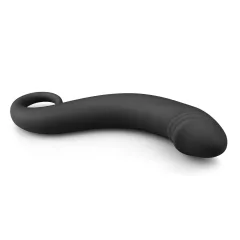 EasyToys - análny dildo zahnutý - silikón - čierny