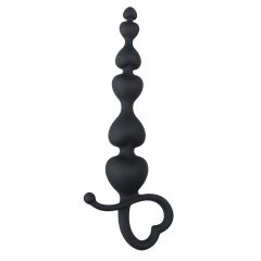 EasyToys - perlový análny dildo (čierny)