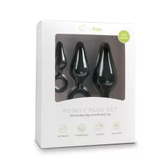 Easytoys - análne kolíky so slučkou - sada 3 ks - čierna