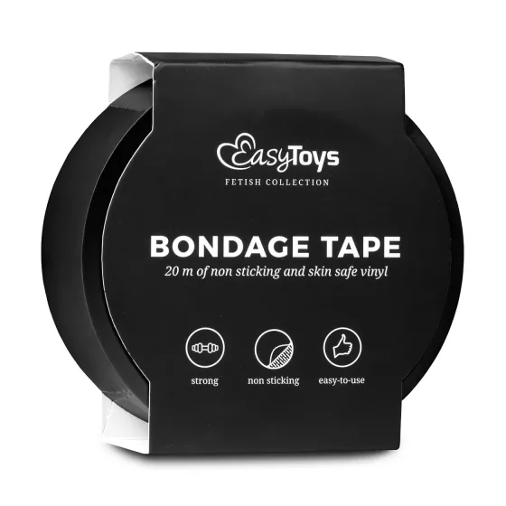 Easytoys - bondage páska - čierna - 20 m