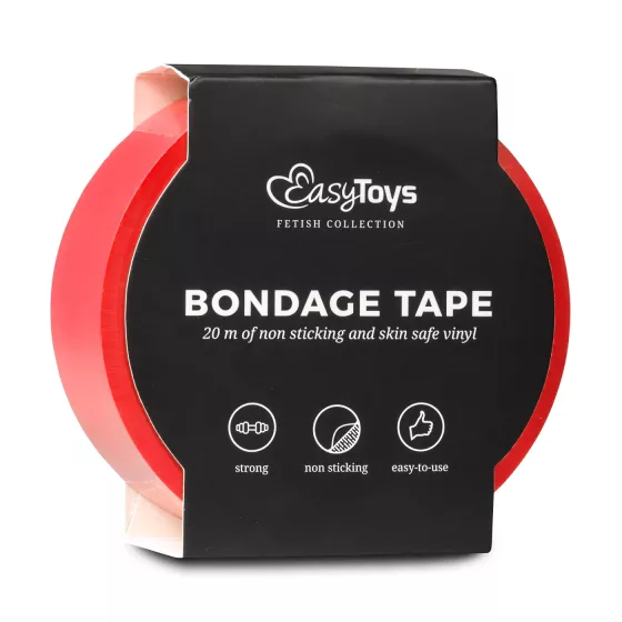 Easytoys - bondážna páska - červená - 20 m