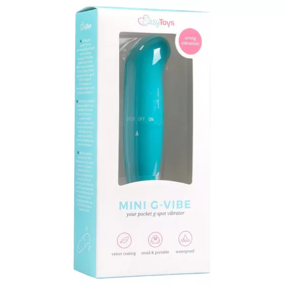 EasyToys - vibrátor na bod G - mini, vodeodolný - modrý