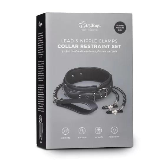 Easytoys - sada na bradavky a obojok s vodítkom - 4 diely