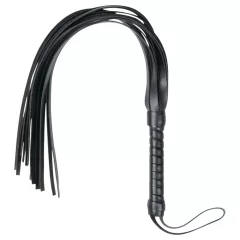 Easytoys - bičík flogger - mäkká umelá koža - čierny