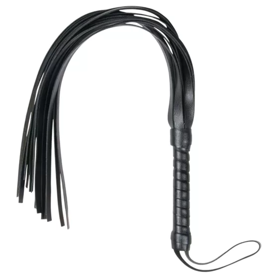 Easytoys - bičík flogger - mäkká umelá koža - čierny
