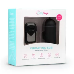   EasyToys - nositeľné vibračné vajíčko s diaľkovým ovládaním (čierne)