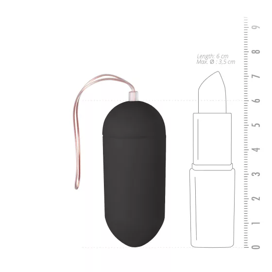 Easytoys - vibračné vajíčko na diaľkové ovládanie - čierne