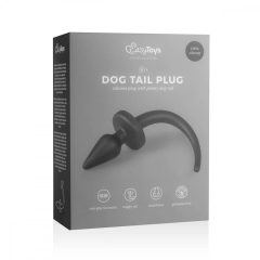 Easytoys Dog Tail - análny vibrátor (čierny)
