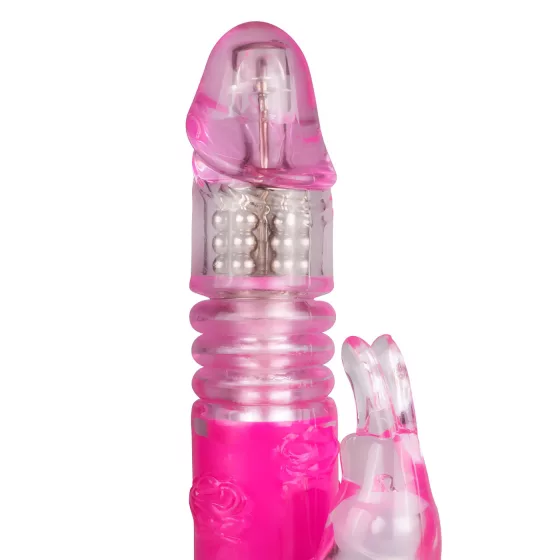 Easytoys Bunny - vibrátor s pohybom - silikón - ružový