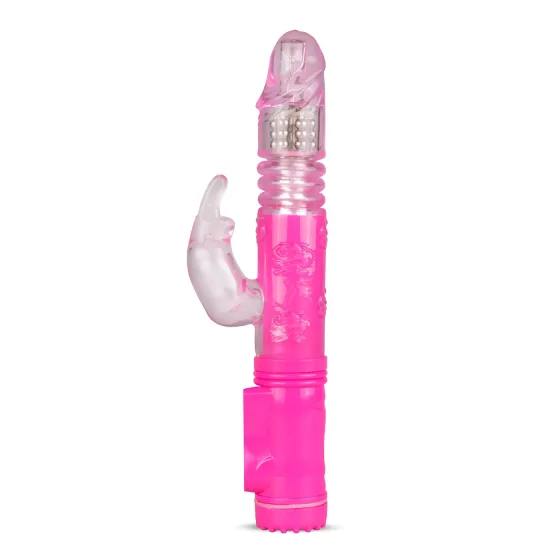 Easytoys Bunny - vibrátor s pohybom - silikón - ružový