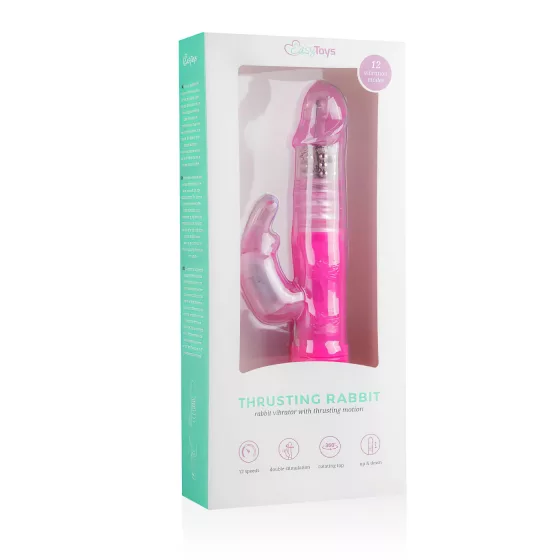 Easytoys Bunny - vibrátor s pohybom - silikón - ružový