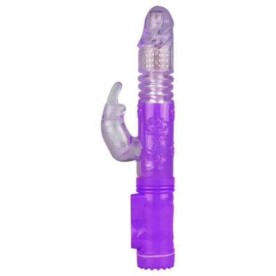 EasyToys Bunny - vibračný rotujúci a tlačiaci vibrátor (fialový)