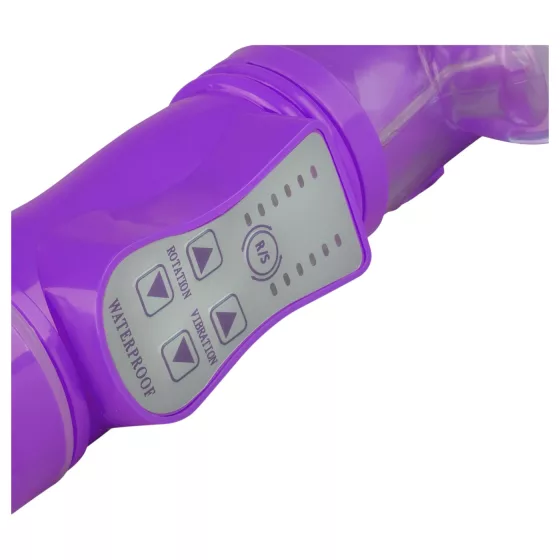 EasyToys Bunny - vibračný rotujúci a tlačiaci vibrátor (fialový)