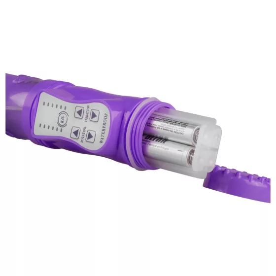 EasyToys Bunny - vibračný rotujúci a tlačiaci vibrátor (fialový)