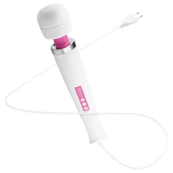 MyMagicWand - silný masážny vibrátor - biela/ružová
