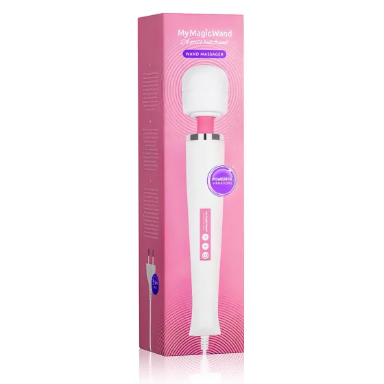 MyMagicWand - silný masážny vibrátor - biela/ružová