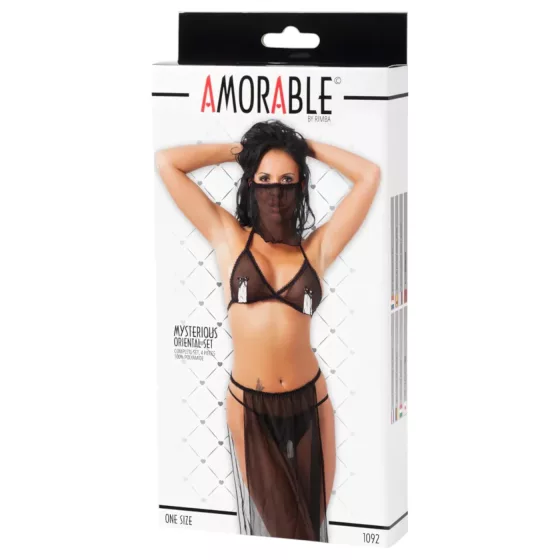 Amorable - kostým brušnej tanečnice - čierny - S-L