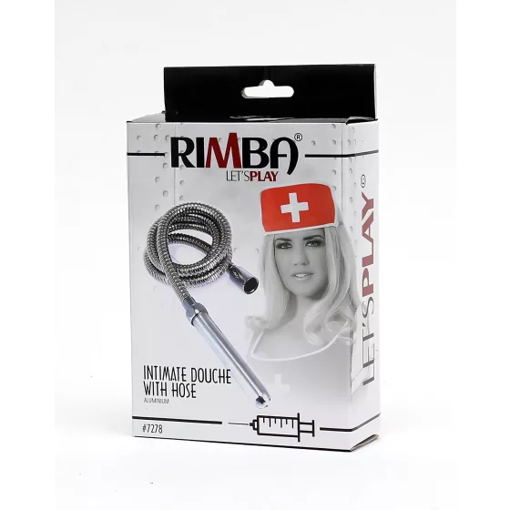 Rimba - análny sprchový set s hadicou - hliník - strieborný