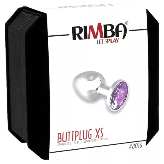 Rimba XS - kovový análny kolík so zafírom (strieborný)
