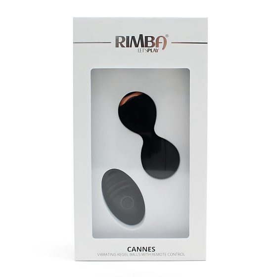 Rimba Cannes - nabíjateľné, diaľkovo ovládané vibračné vajíčko (čierne)