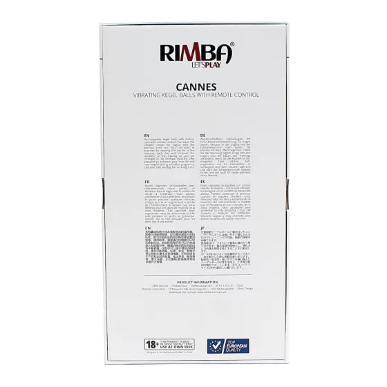 Rimba - vibračné vajíčko na diaľkové ovládanie - nabíjateľné - čierne