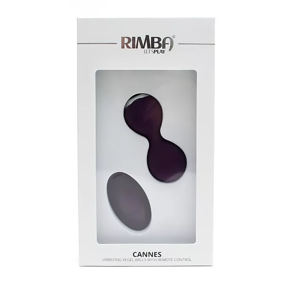 Rimba Cannes - nositeľné vibračné vajíčko s akumulátorom a rádiovým ovládaním (fialové)