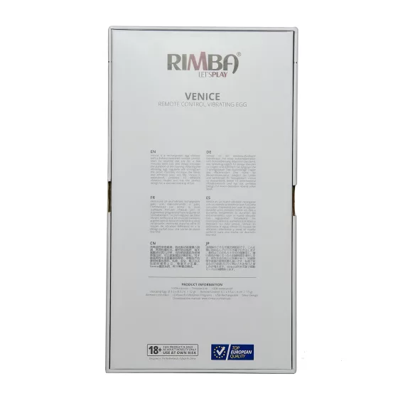 Rimba Venice - nositeľné vibračné vajíčko s batériou a diaľkovým ovládaním (fialové)