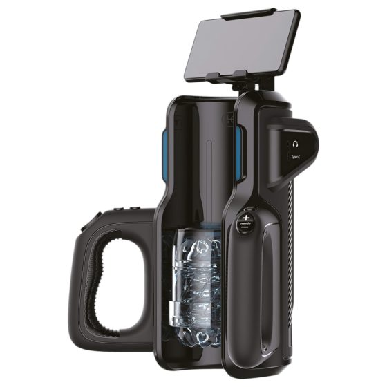 Leten SM 500 - automatický masturbátor s držiakom na telefón - čierny