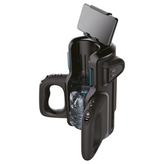 Leten SM 500 - automatický masturbátor s držiakom na telefón - čierny