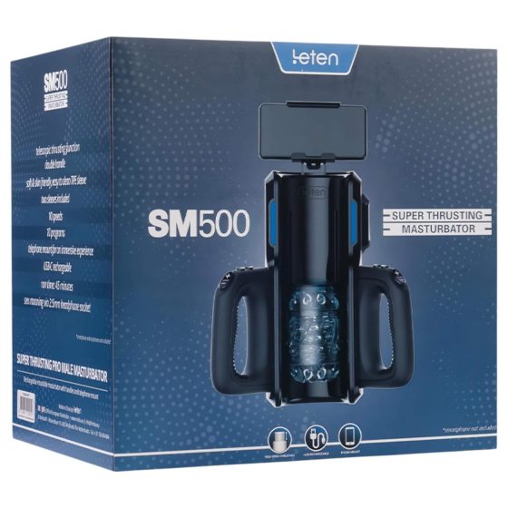 Leten SM 500 - automatický masturbátor s držiakom na telefón - čierny