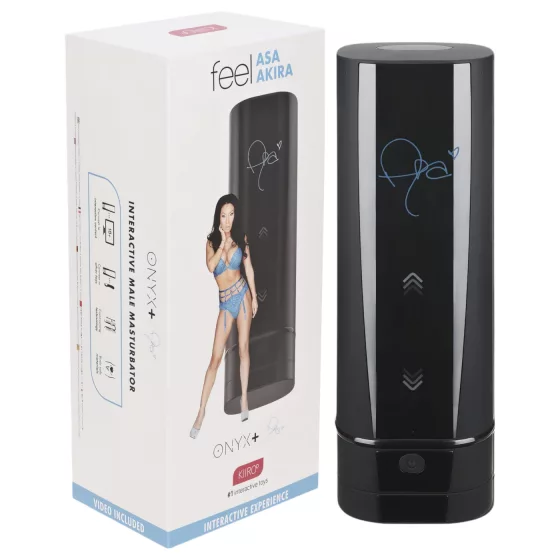 Kiiroo Onyx+ Asa Akira Experience - interaktívny masturbátor - čierny