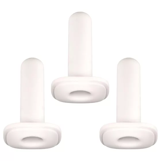 Kiiroo Onyx - masturbačná manžeta - štandardná veľkosť - 3 ks - biela