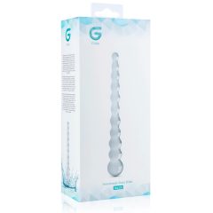   Gildo Glass No. 20 - priesvitný sklenený dildo so perličkami