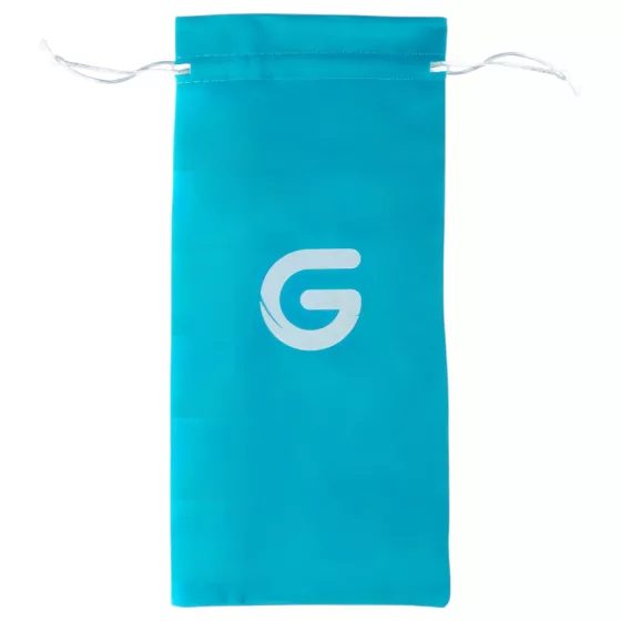 Gildo Glass No. 5 - sklenené dildo - špirálový tvar - priehľadné modré